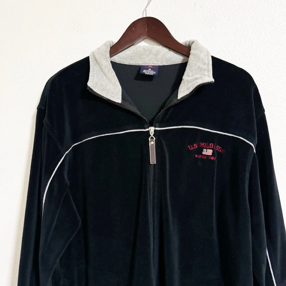 Vintage US Polo Assn Velour Track Jacket